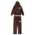 CORTEIZ ZIP UP HOODIE SET "BROWN"